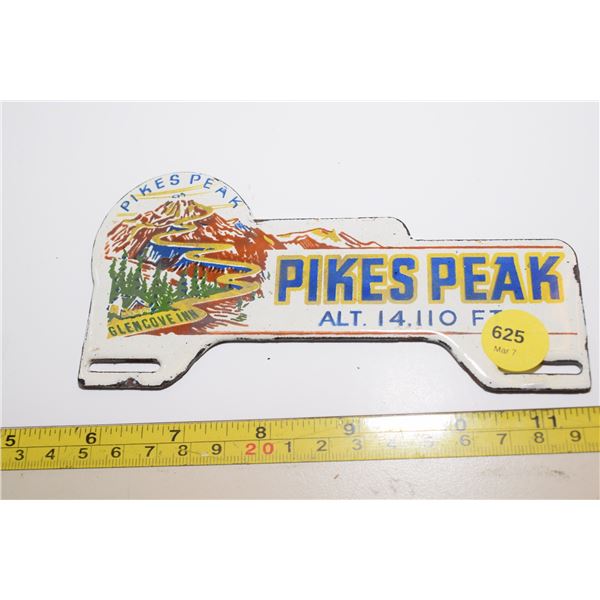 Porcelain Pikes Peak Fantasy Licence Plate Topper