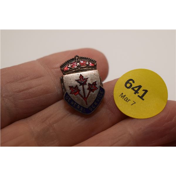 WWII Canadian Soldier General Service Pin