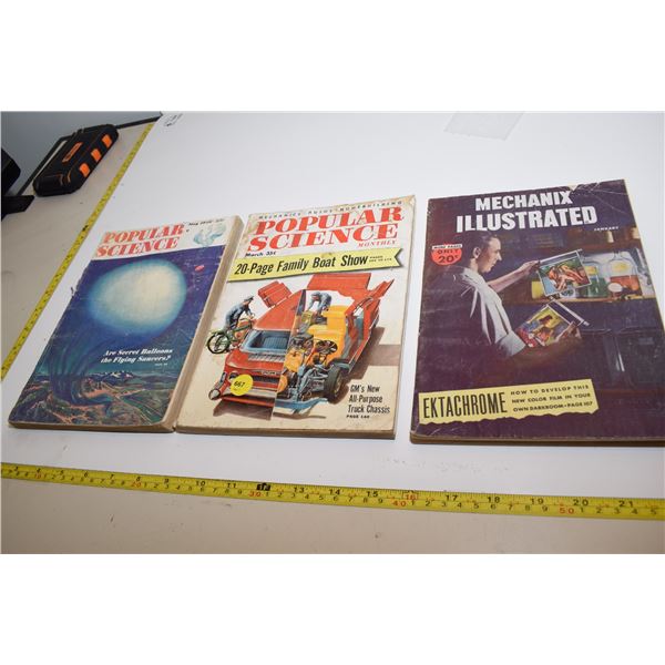 (3) Magazines - Popular Science & Mechanix Illustrated