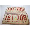 Image 1 : 1973 Sask License Plate Set
