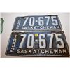 Image 1 : 1932 Sask License Plate Set
