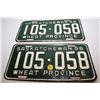 Image 1 : 1956 Sask License Plate Set