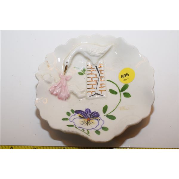 Capodimonte Porcelain Baby Plate (Not Verified)