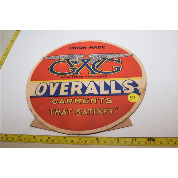 GWG Overalls Advertising Store Sign