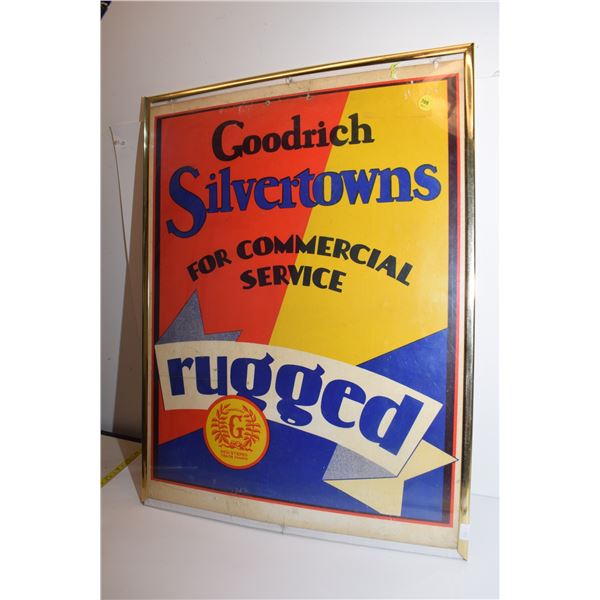 Art Deco Goodrich Tire Cardboard Poster