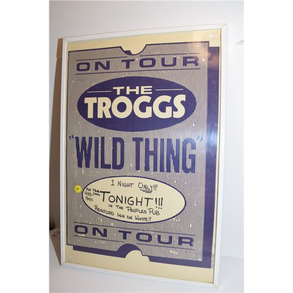 Framed Original “The Troggs” Concert Poster