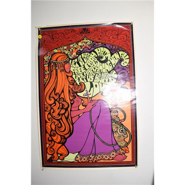 C. Keelan 1967 Psychedelic Hippie Poster
