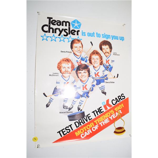 1981 Chrysler Hockey Poster