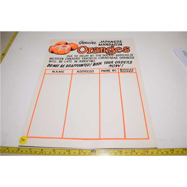 Original Japan Oranges Store Poster