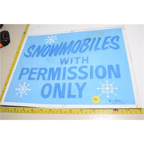 Snowmobile Tin Sign