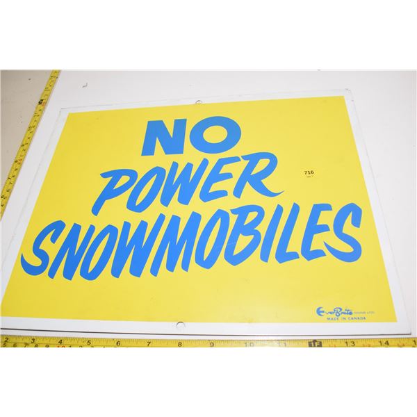 Snowmobile Tin Sign