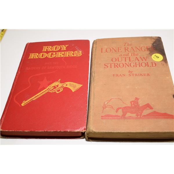 (2) Vintage Cowboy Books - 1949 Roy Rogers & 1939 Lone Ranger