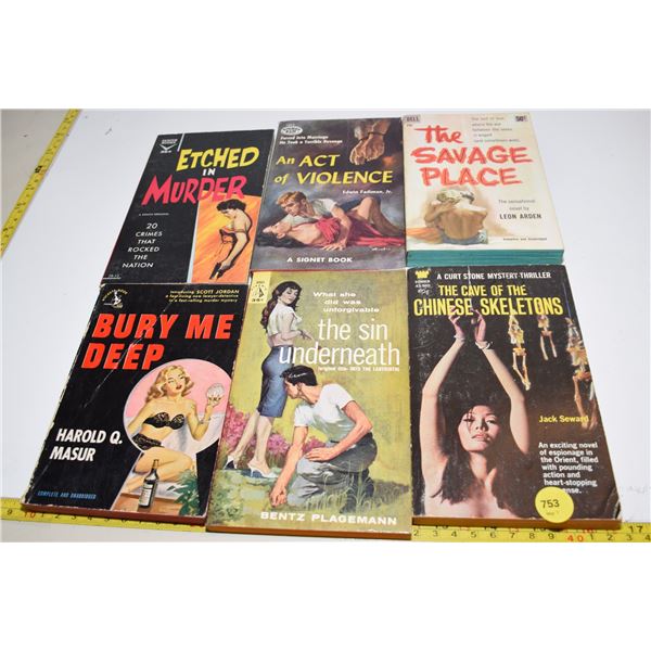 (6) Vintage Risque Paperbacks
