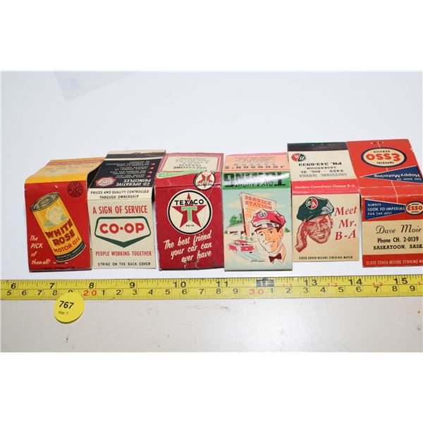 Vintage Gas / Oil Company Matchbook Covers