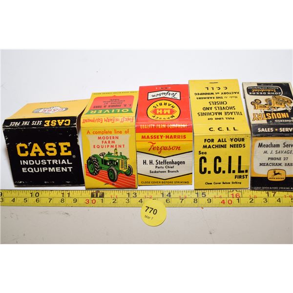 Vintage Farm Equipment Matchbook Covers