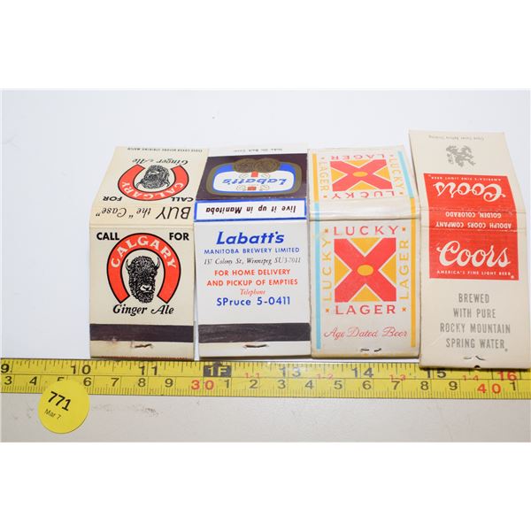 Vintage Beer Matchbook Covers