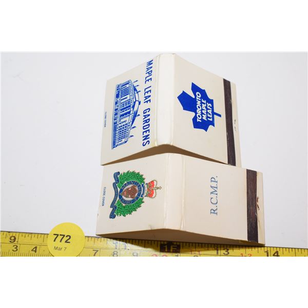 Toronto Maple Leafs & RCMP Matchbook Covers
