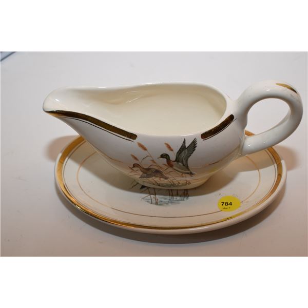 Hycroft Duck Gravy Boat & Plate (Medicine Hat, AB)