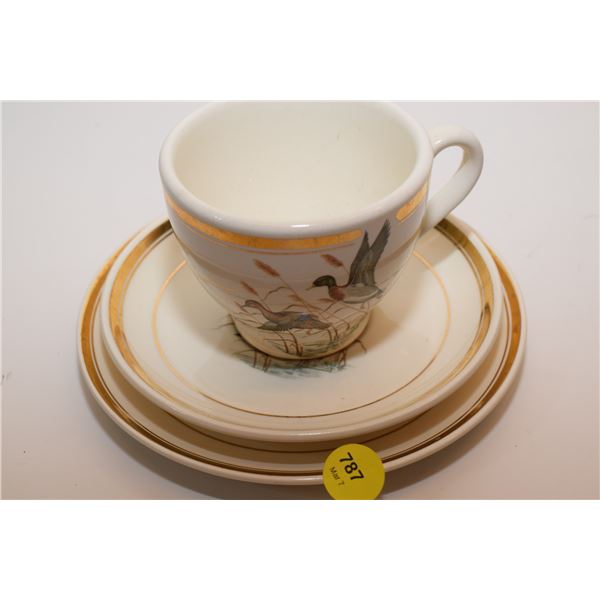 Hycroft Duck Cup, Saucer, & Plate (Medicine Hat, AB)
