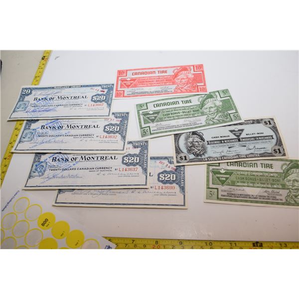 Canadian Tire Money etc.