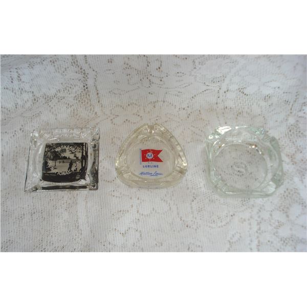 Vintage Ashtrays  Waskesiu  SS Lurline Liner  Sharaton Hotel