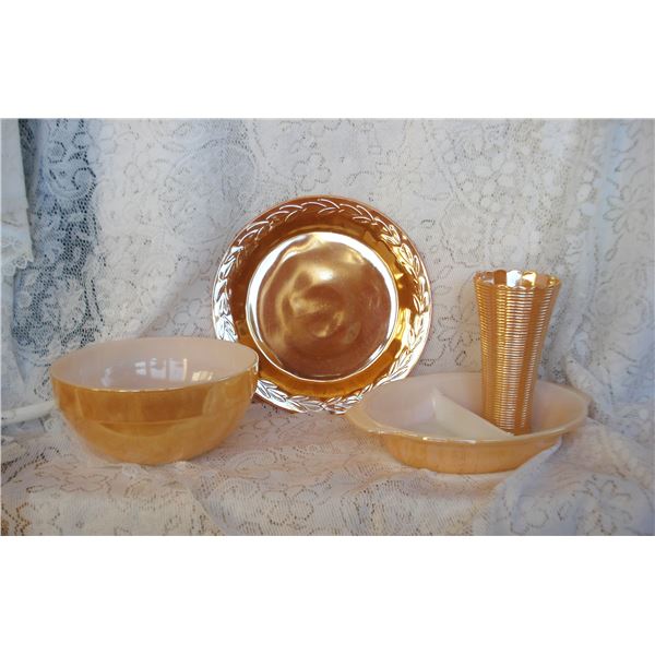 Vintage Peach Lusterware