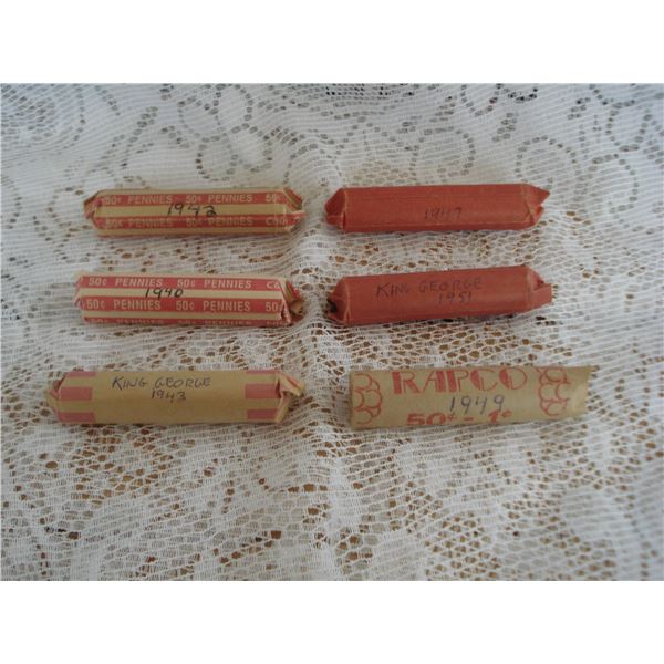 Rolls Of King George Pennies