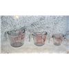 Image 3 : 3 Sizes Fireking/Anchor Hocking Measuring Cups