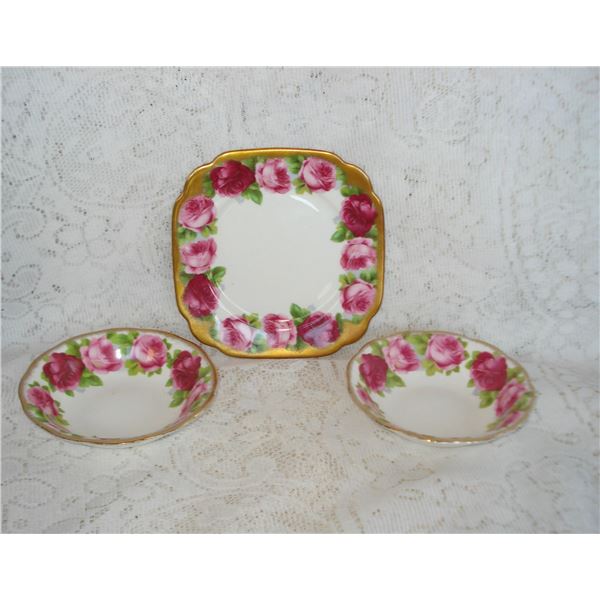 Royal Albert Old English Rose China with Vintage And More Modern Backstamps