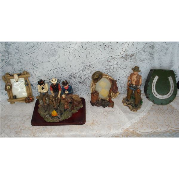 Western Themed Lot  Gunman  Jewelry Box Etc