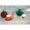 Image 1 : Assorted Glassware  Teacups  Basket Etc