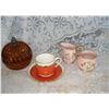 Image 4 : Assorted Glassware  Teacups  Basket Etc