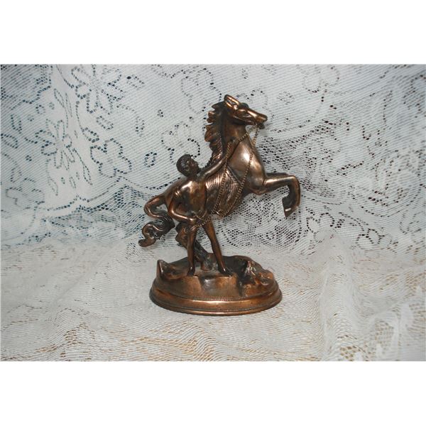 Copper Statue Of Alexander The Great And His Horse Bucephalus  Approx 8.5 "