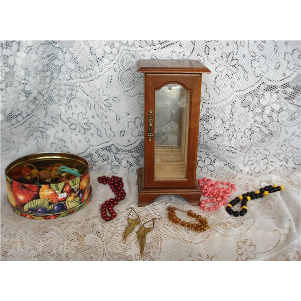 Tower Style Jewelry Box And Costume Jewelry