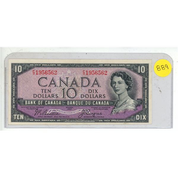 1954 Bank of Canada Ten Dollar.