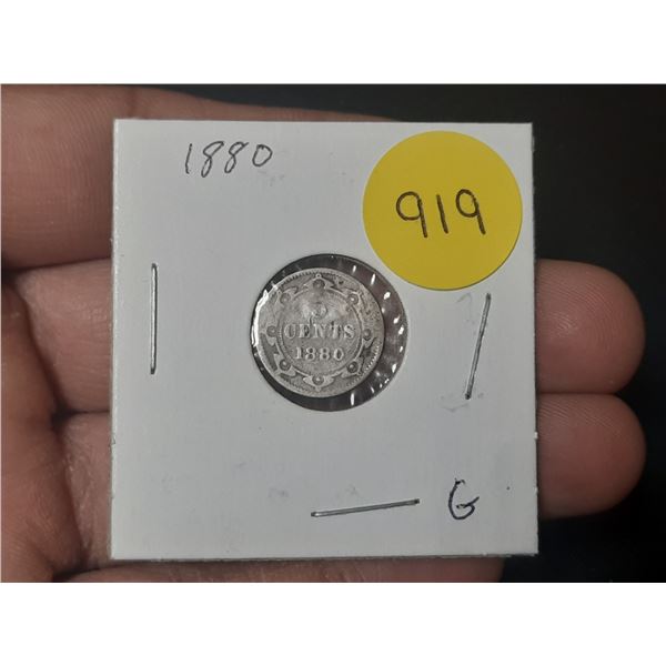 1880 New Foundland 5 Cents.