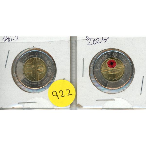2025 Canadian $2 commemorative circulation coins honoring the 25th anniversary of the repatriation o