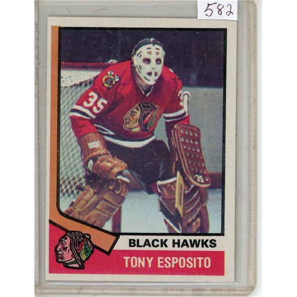 TOPPS 1974-75 Tony Esposito Black Hawks