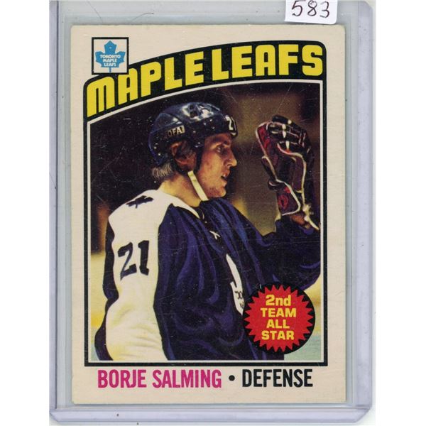 O.P.C. 1976-77 Borje Salming Maple Leafs