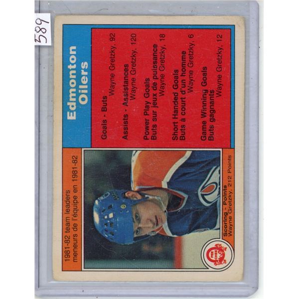 O.P.C. 1982-83 Wayne Gretzky "Team Leader" Oilers