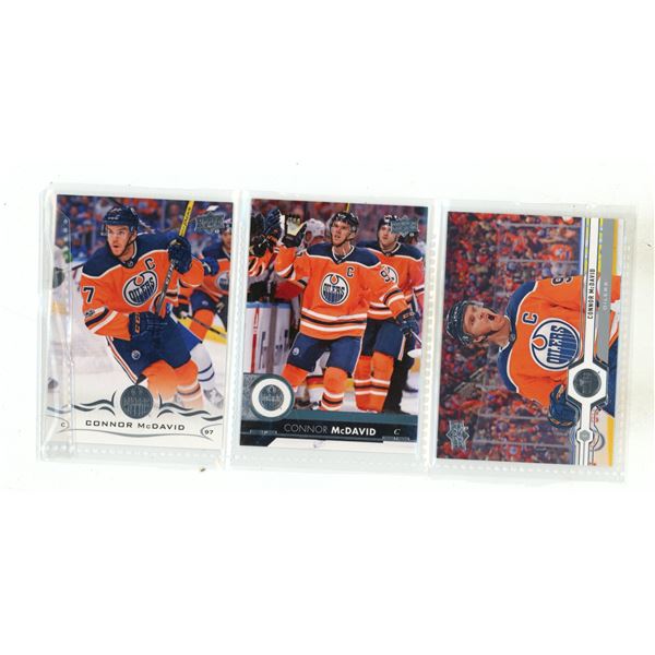 Upper Deck 2019-2020 Connor McDavid Cards x3 Oilers