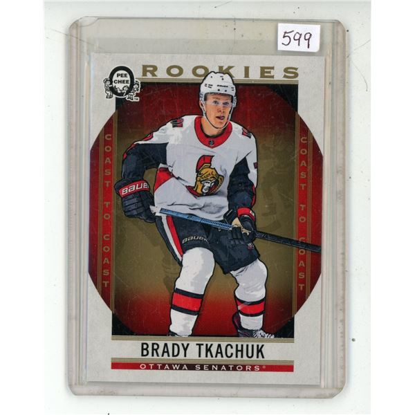 O.P.C. 2019 Brady Tkachuk "Rookie" Card Senators