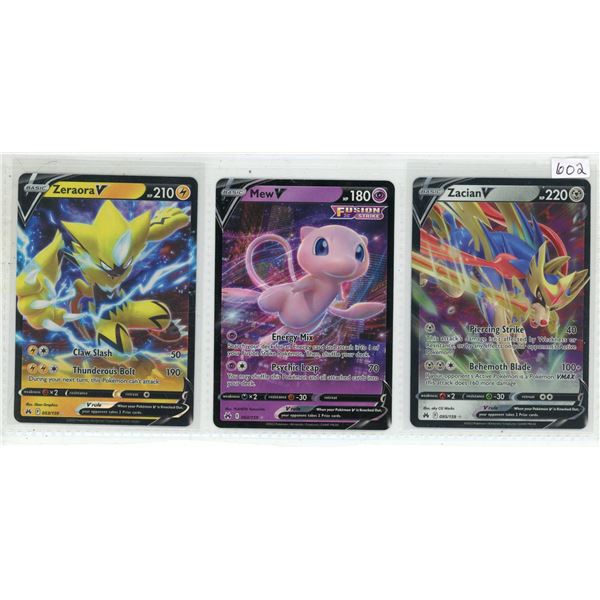 Pokemon Zeraora, Mew, Zacian 2023 Holo's Mint Condition