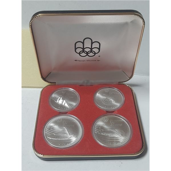 Canada Montreal Summer Olympics 1976 Series VII 5.00 Village Flame 10.00 Stadium Velodrome .925 Silv