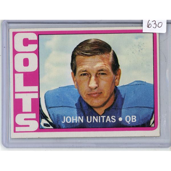 TOPPS Johnny Unitas 1971 NFL. Colts