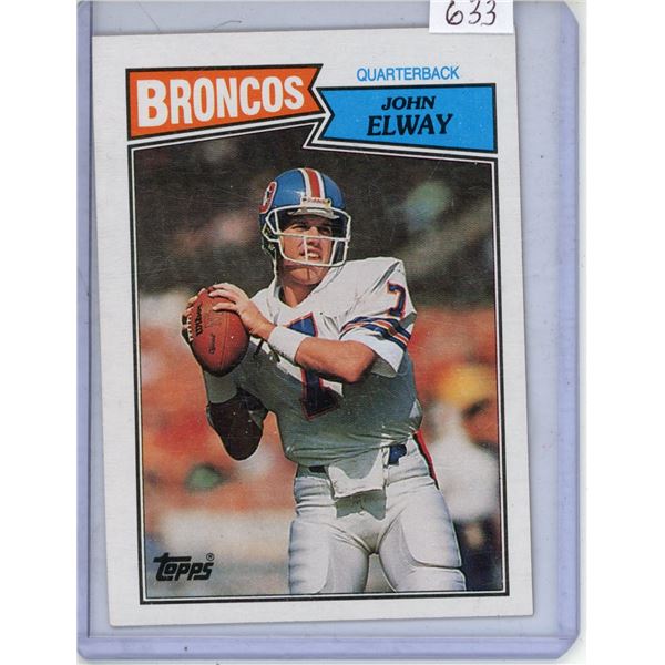 TOPPS John Elway 1987 NFL Broncos