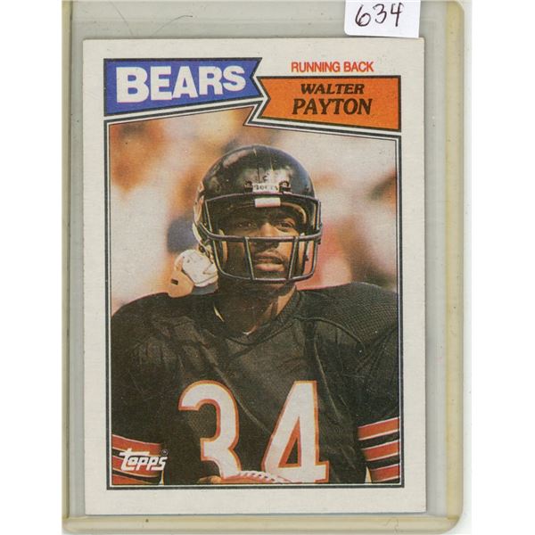 TOPPS Walter Payton 1987 NFL Bears