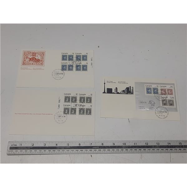 Canada 3 CAPEX78 First Day Covers