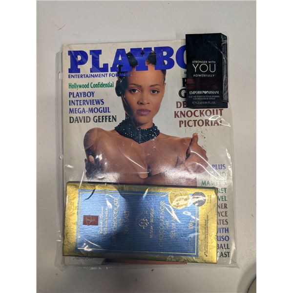 Play Boy Magazine w/ Dark Cholate Bar and Sample Perfume Scent (Sept 1994)