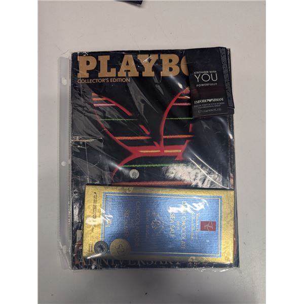 Play Boy Magazine w/ Dark Cholate Bar and Sample Perfume Scent Collectors Edition Jan 1994 40th Anni